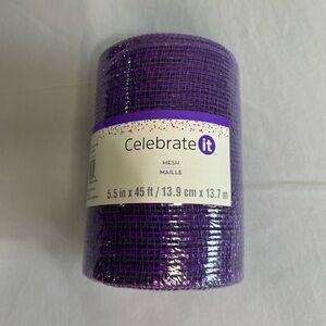 Celebrate It Vibrant Purple Mesh Roll